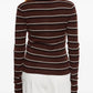 Mini Ribbed Merino Polo Brown