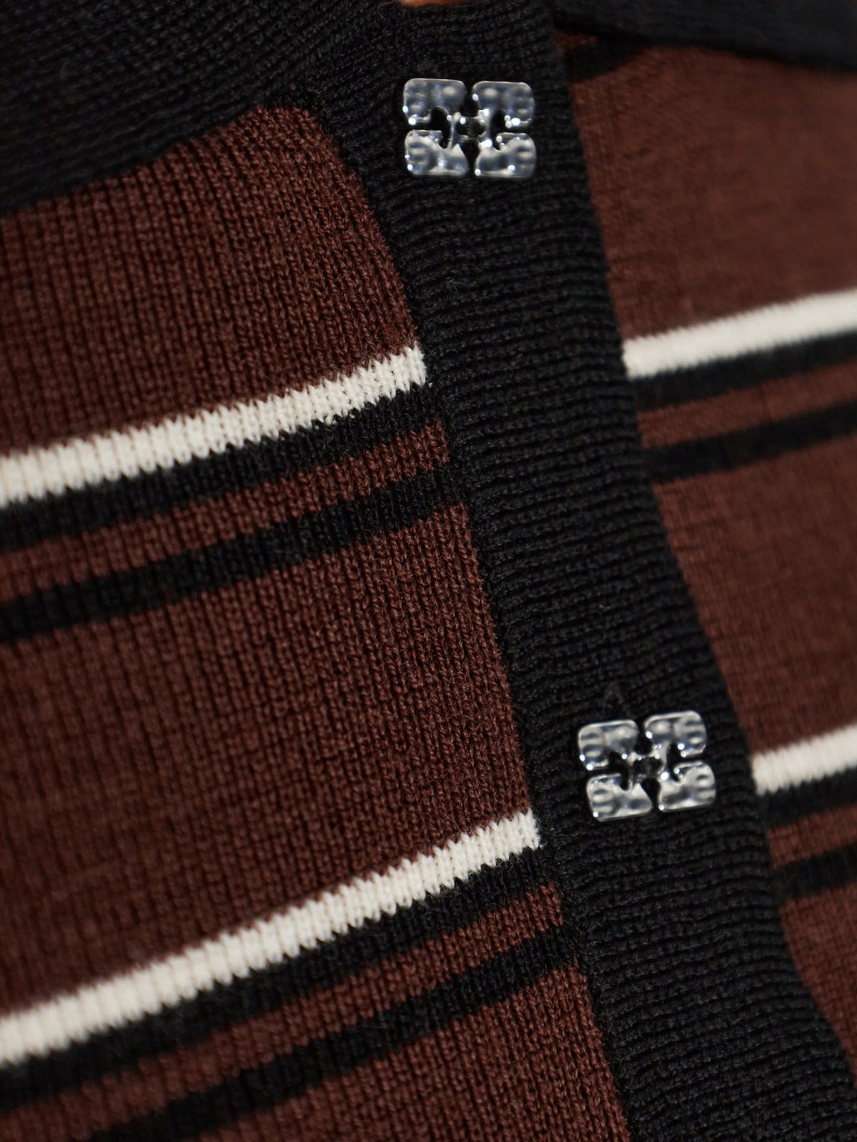 Mini Ribbed Merino Polo Brown