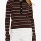 Mini Ribbed Merino Polo Brown