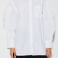 Compact Poplin Pleated Sleeve Shirt
