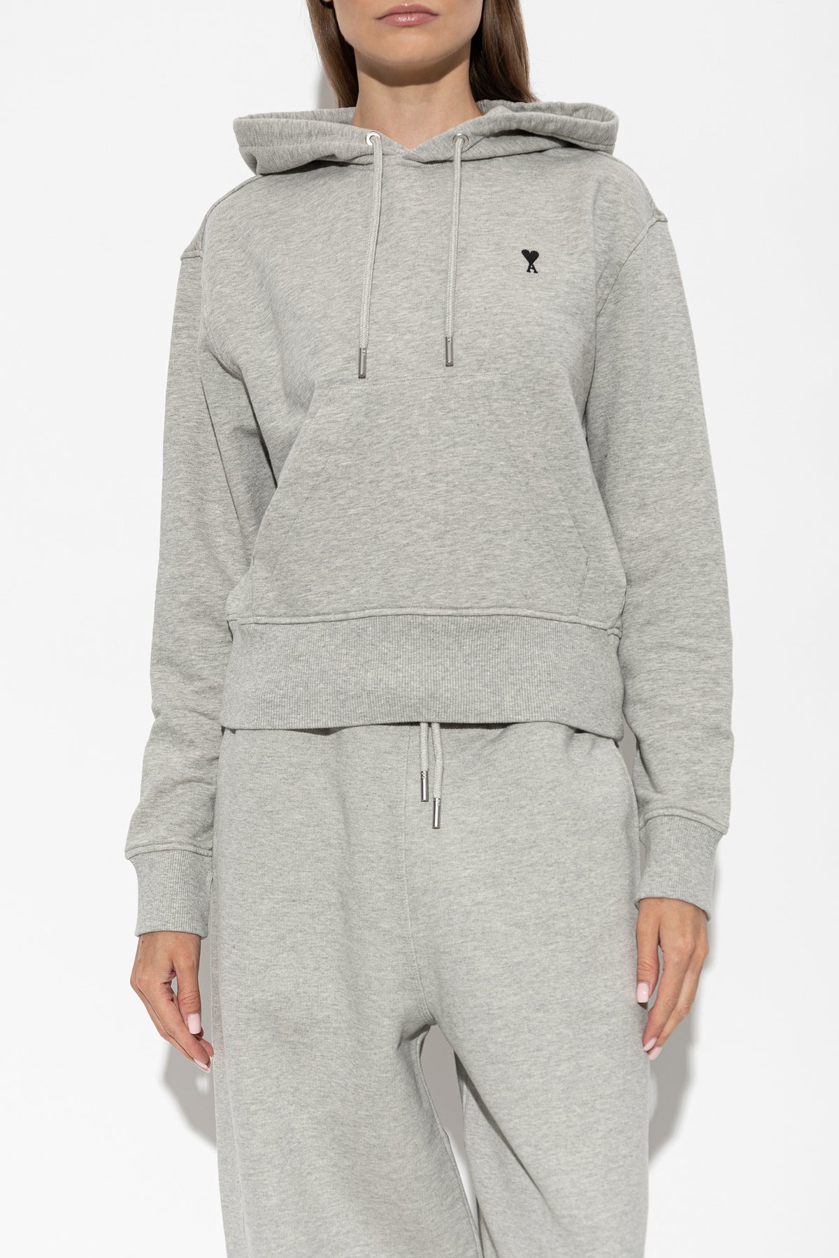 Hoodie With Contrasted Ami De Coeur
