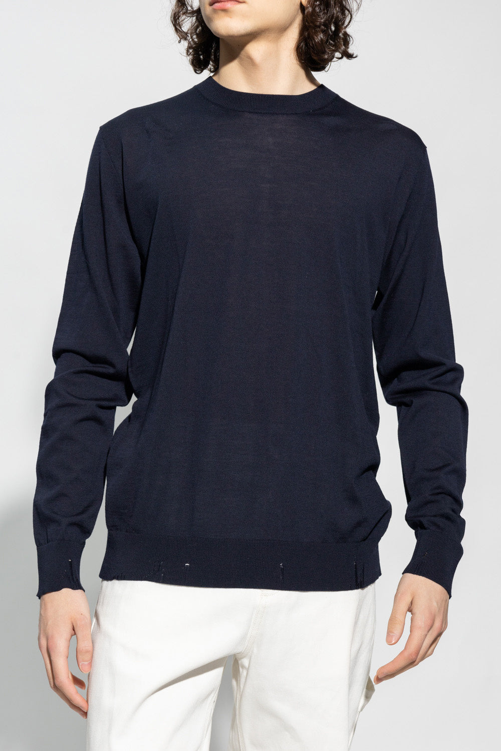 Golden Goose NAVY BLUE Sweater with logo