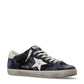 Dark Blue Suede And Nappa Leather Super-star Sneakers