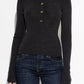 Mini Ribbed Merino Polo Black