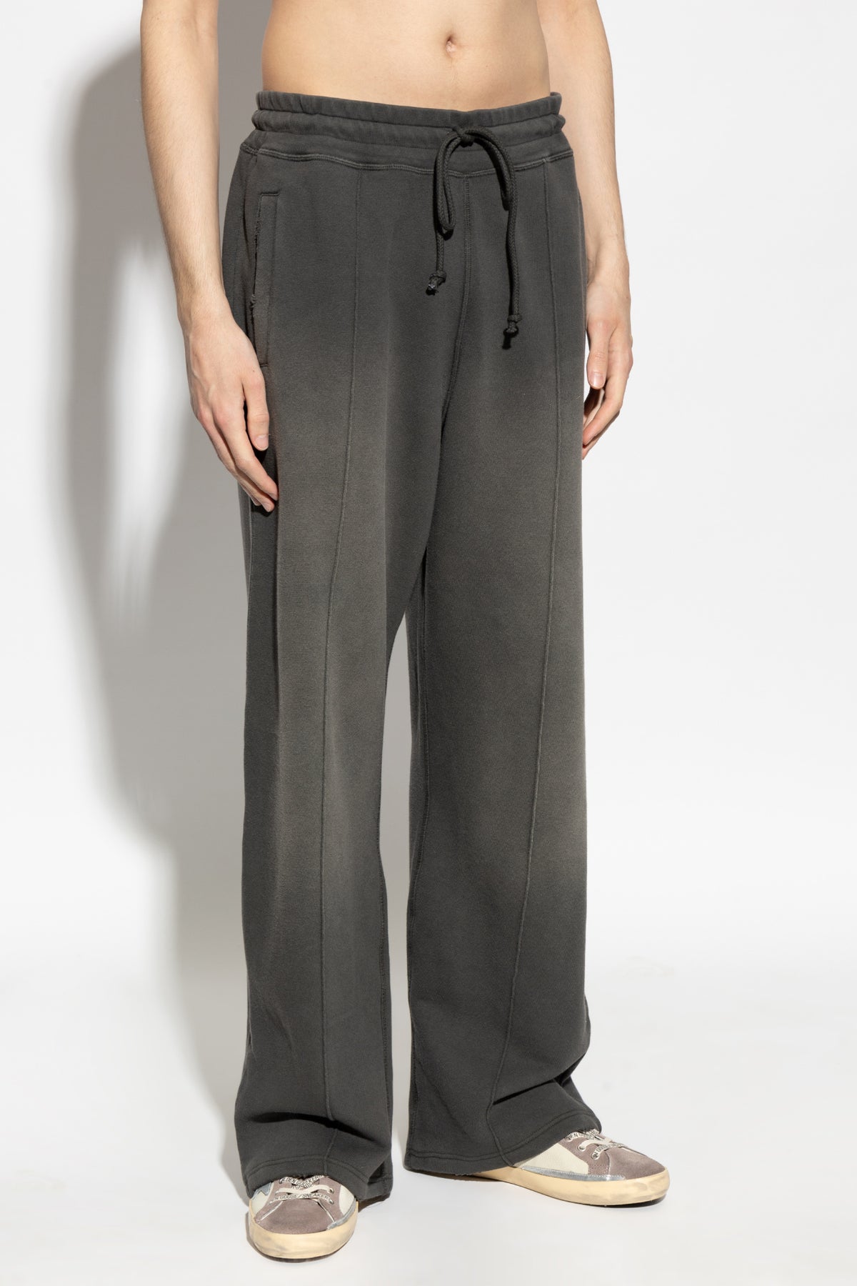Star Wide Jogging Pants Back Zipped Pocket