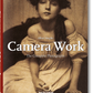 Book cover of 'Camera Work' by Alfred Stieglitz with a black and white photograph of a woman on the cover.