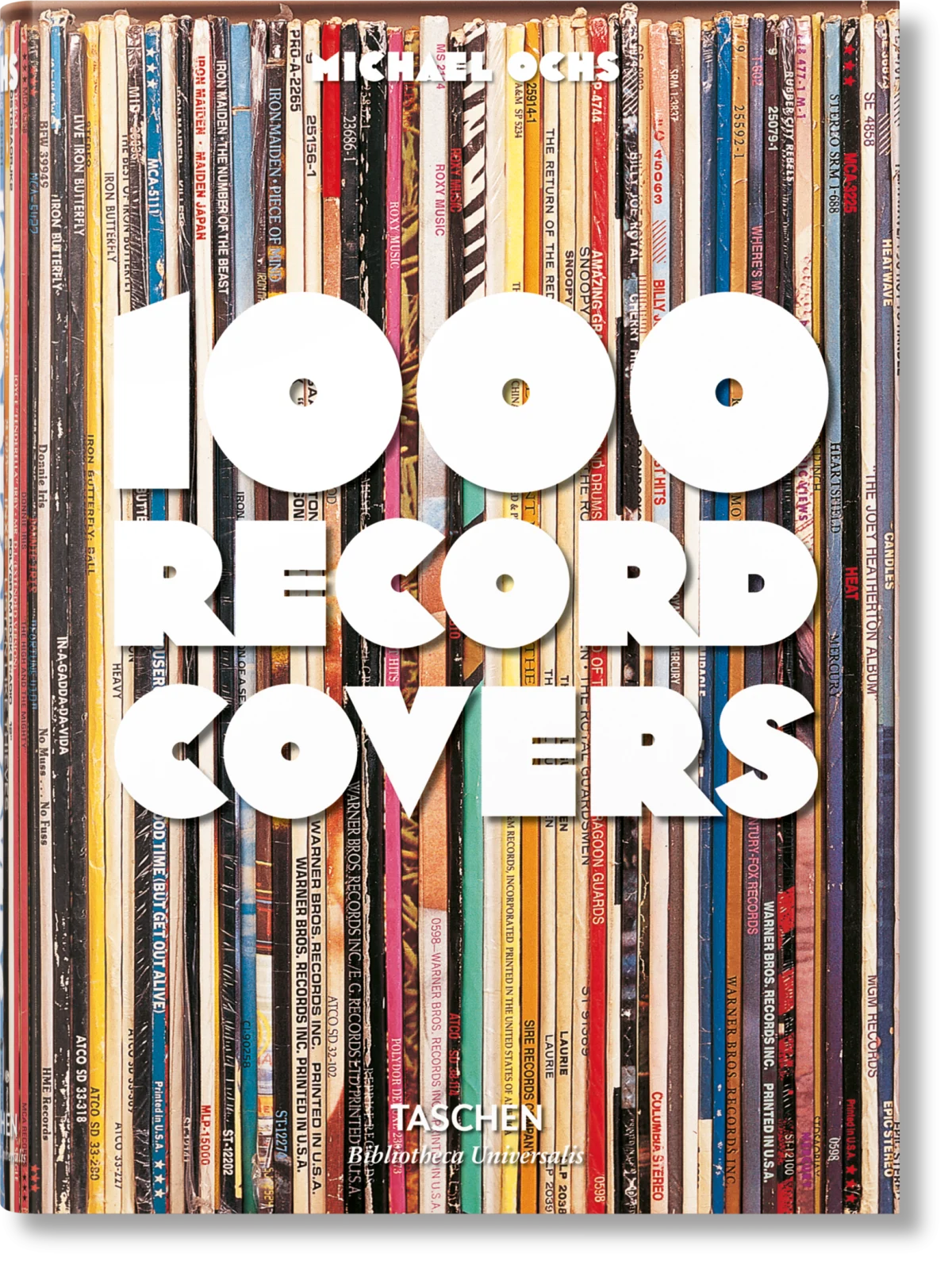 Book cover with '1000 Record Covers' text and record album covers pattern