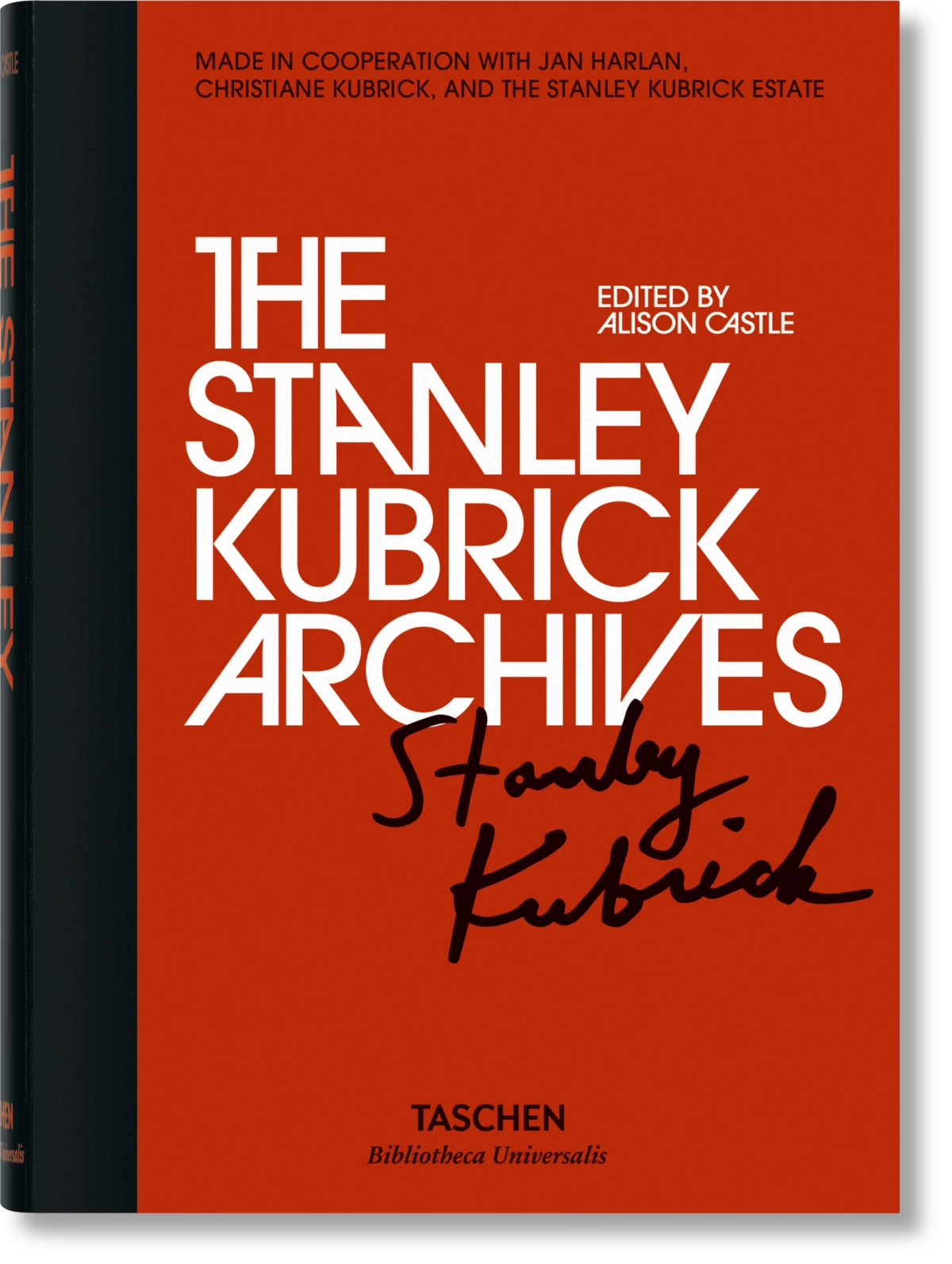 Book cover of 'The Stanley Kubrick Archives' with red and black design.