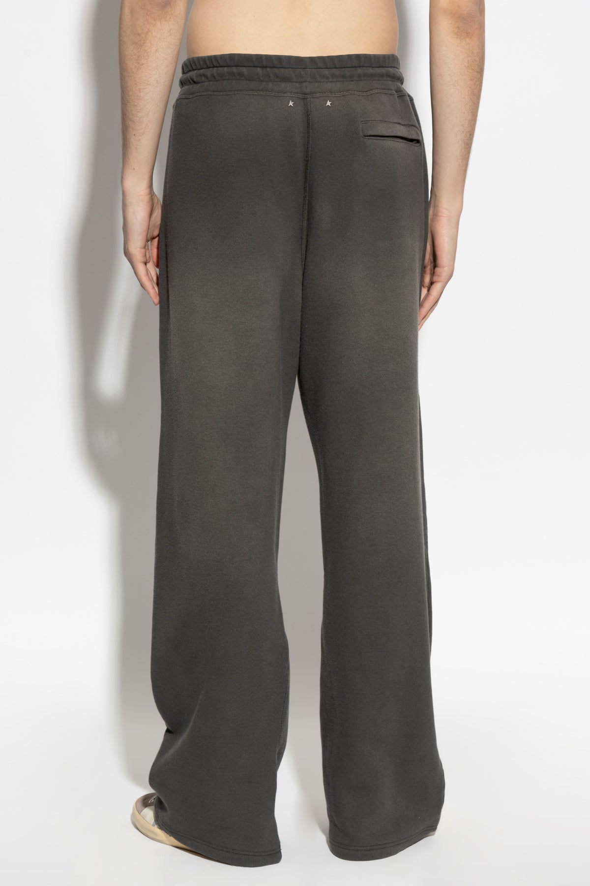 Star Wide Jogging Pants Back Zipped Pocket