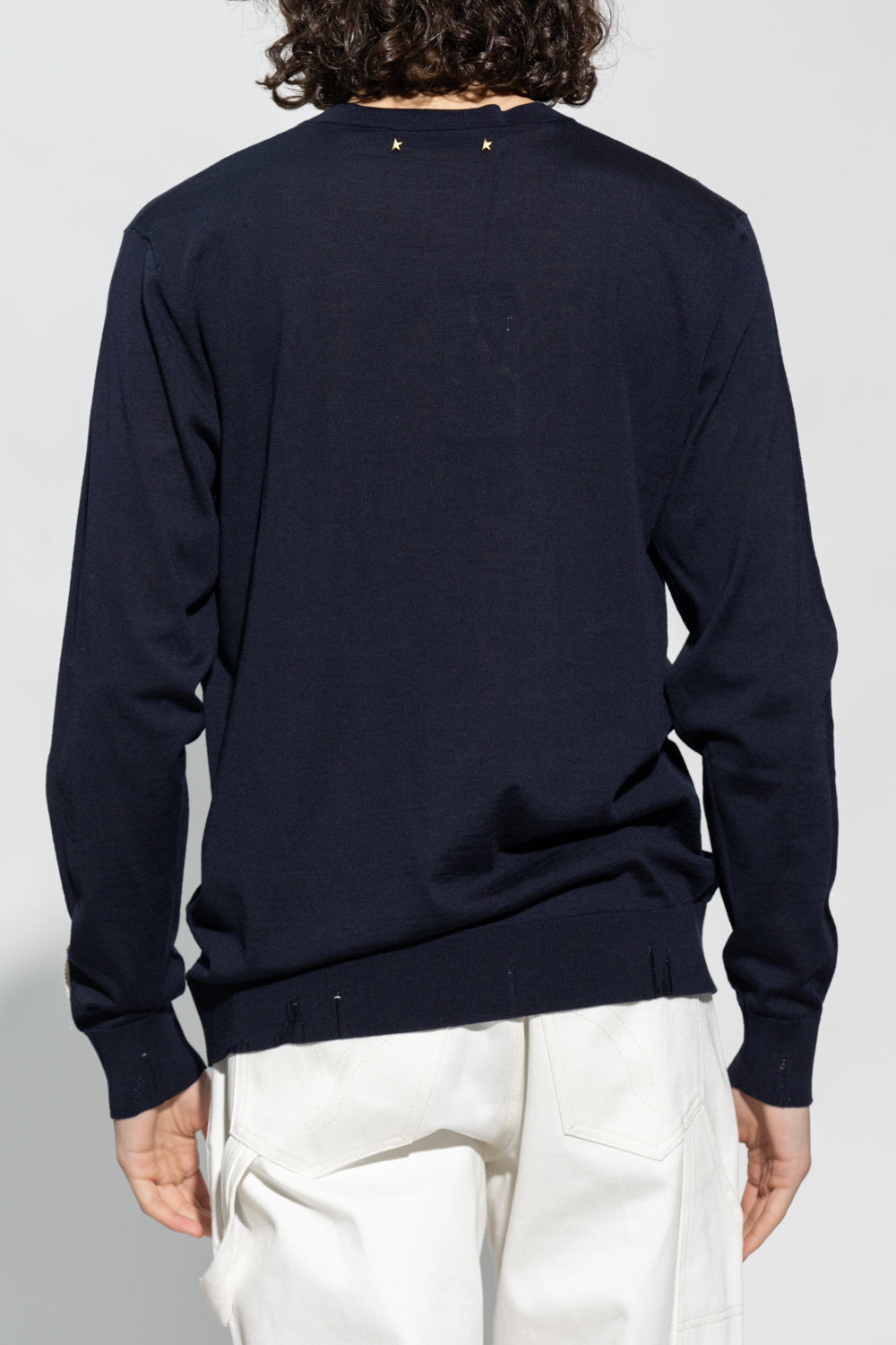 Golden Goose NAVY BLUE Sweater with logo