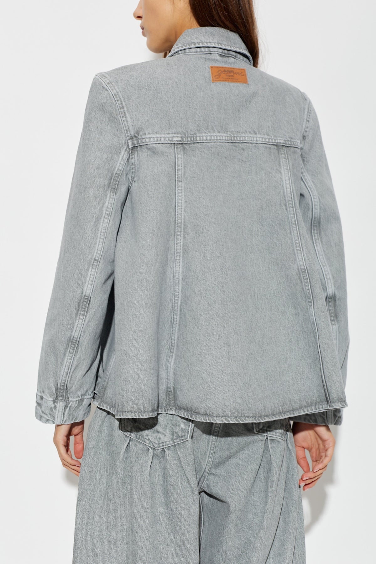 Rigid Denim A-line Overshirt