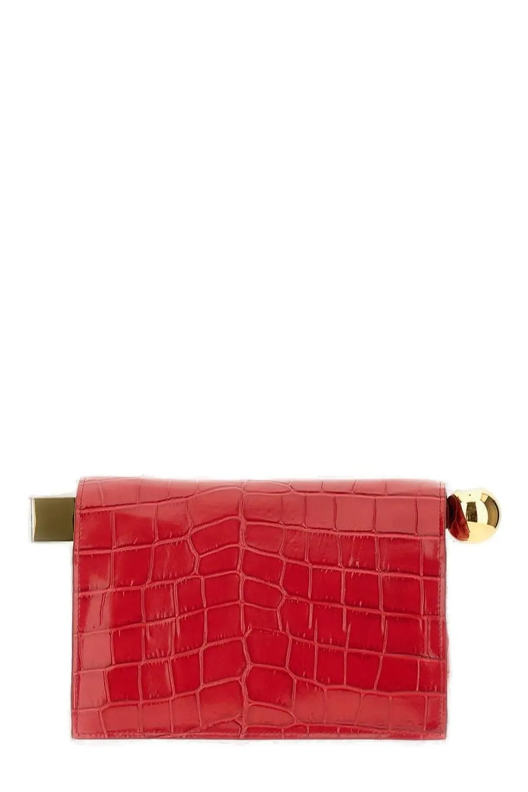 Clutch The red stamped round square pouch