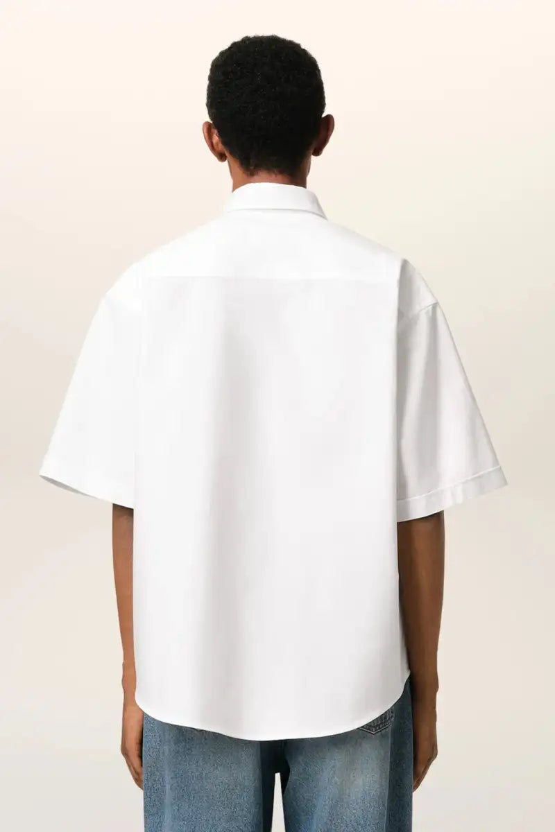 Boxy Fit Shirt Button Down Collar And Embroidered Ami De Coeur