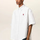 Boxy Fit Shirt Button Down Collar And Embroidered Ami De Coeur