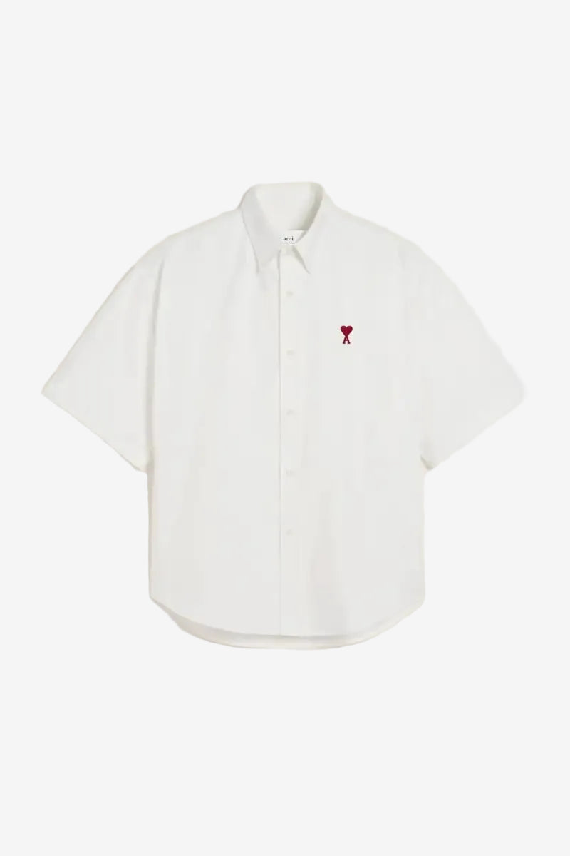 Boxy Fit Shirt Button Down Collar And Embroidered Ami De Coeur
