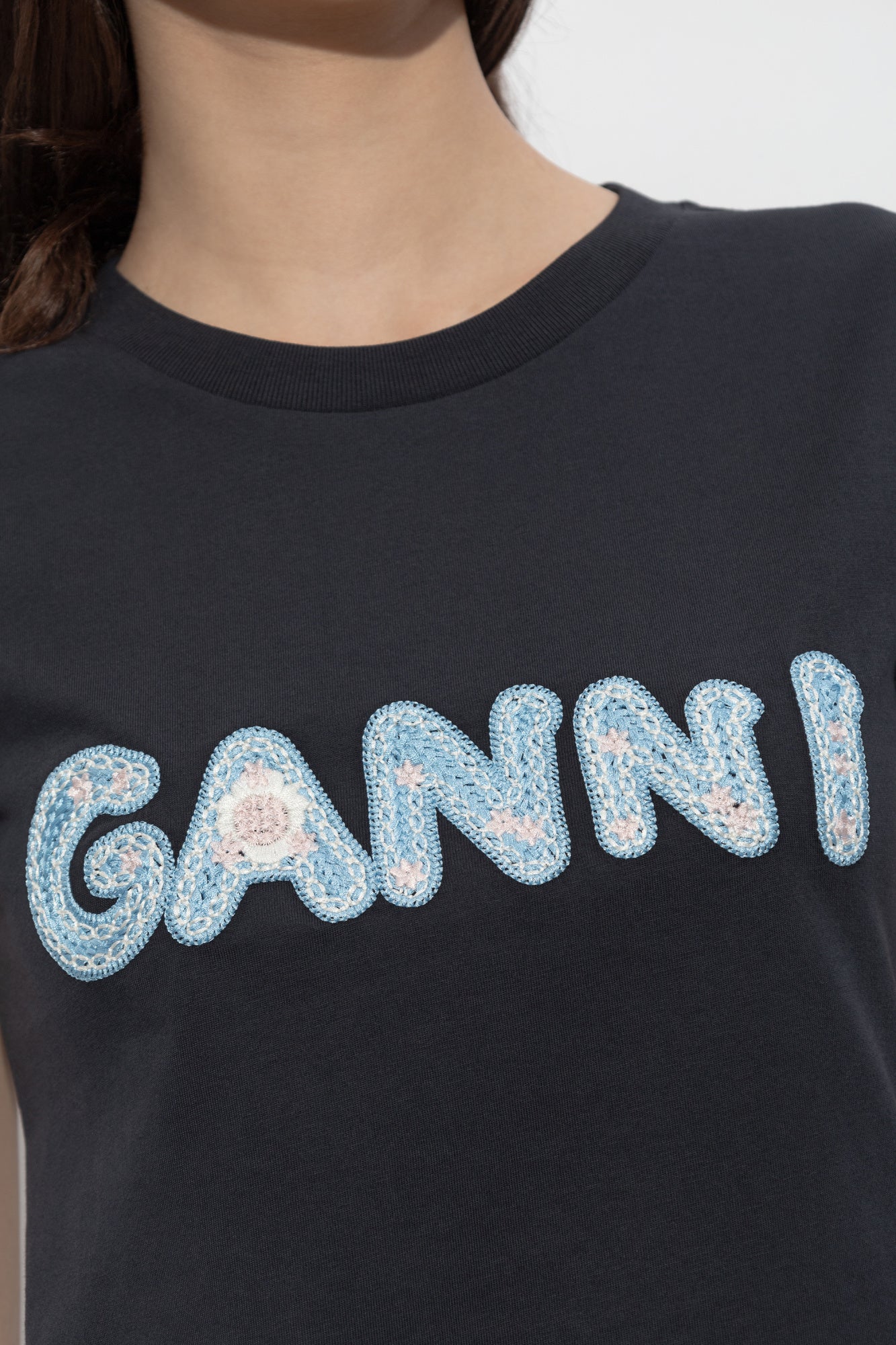 Basic Cotton Jersey Baby Fit Ganni