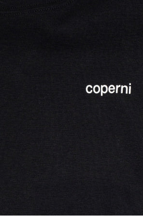 Black t-shirt with 'copeni' logo on a white background
