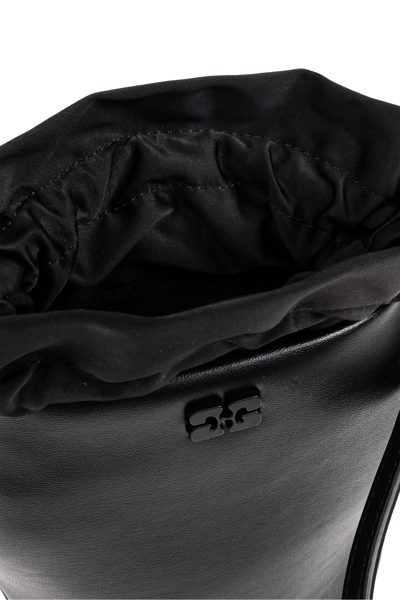 Black Mini GANNI Bou Bucket Bag