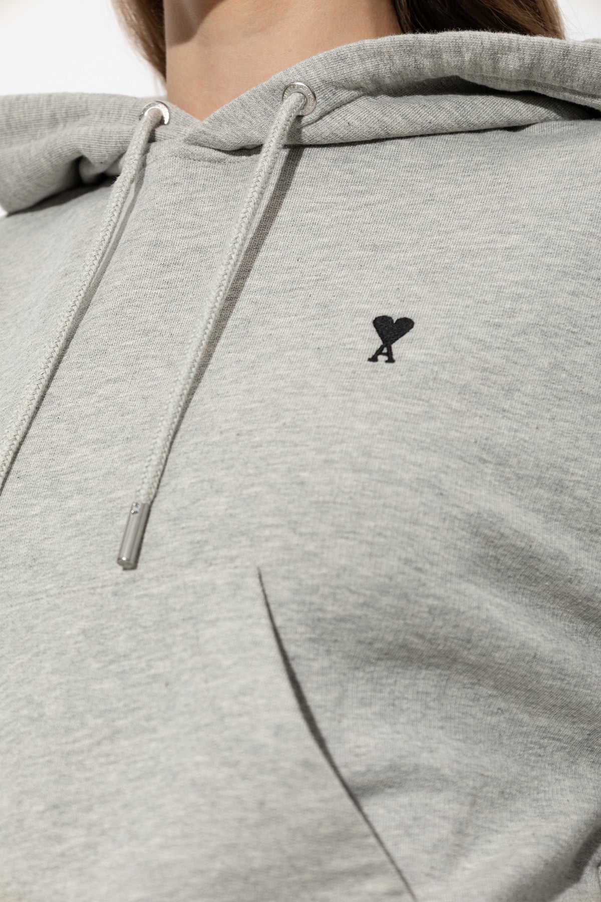 Hoodie With Contrasted Ami De Coeur