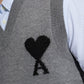 Sleeveless Sweater With Contrasted Ami De Coeur