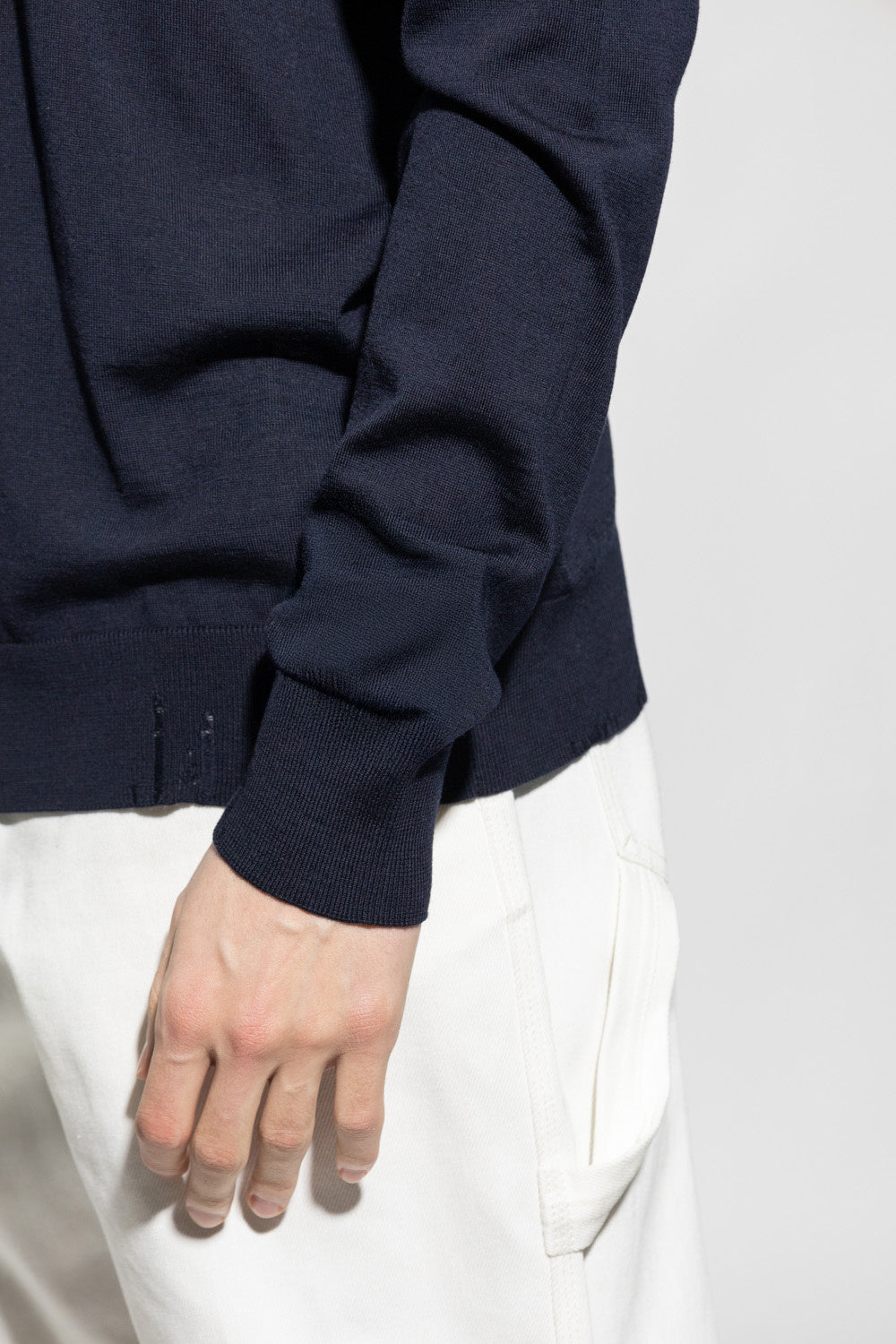 Golden Goose NAVY BLUE Sweater with logo