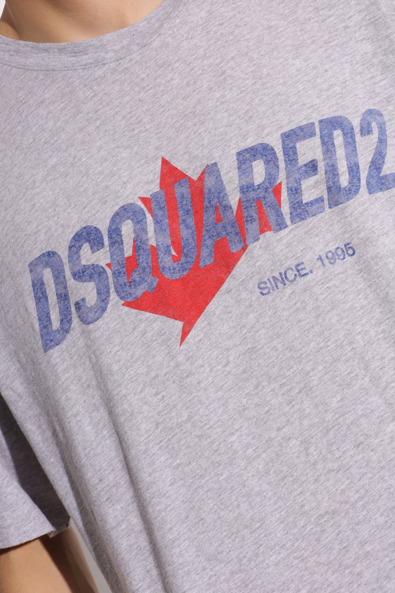 Grey T-shirt with logo Dsquared2