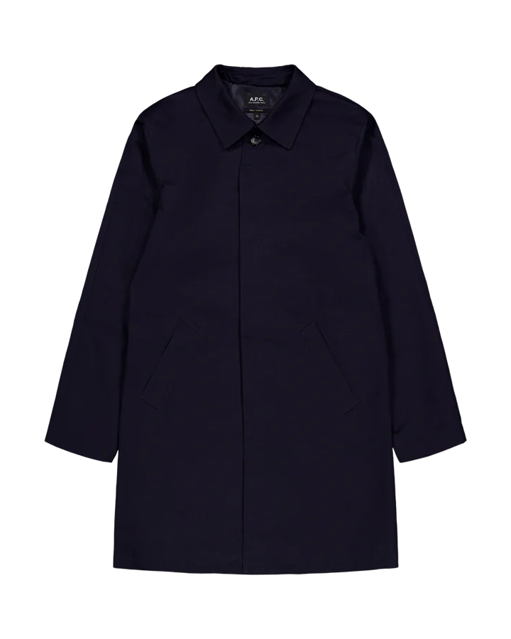 Navy blue coat on a white background