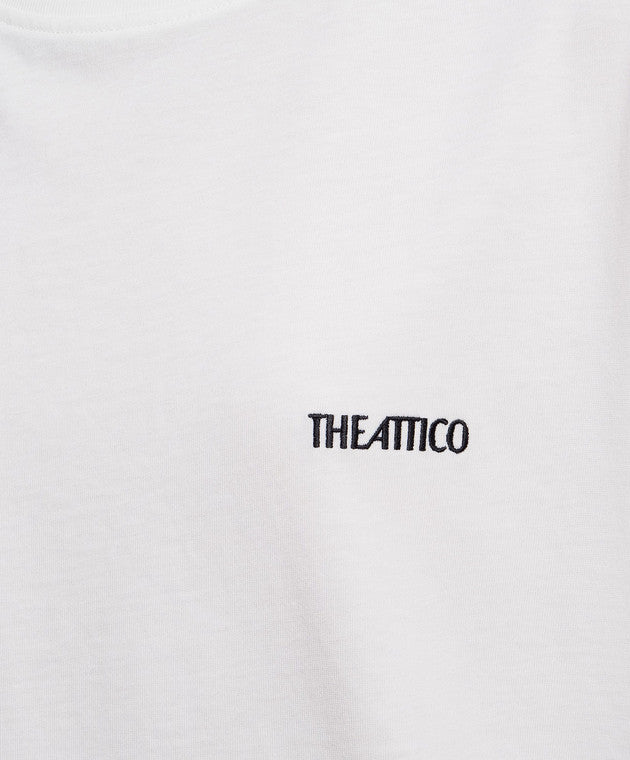 Oversized cotton jersey T-shirt with cutout hem