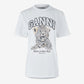 White Basic Jersey Leopard Relaxed T-shirt
