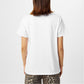 White Basic Jersey Leopard Relaxed T-shirt