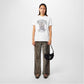 White Basic Jersey Leopard Relaxed T-shirt