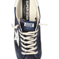 Dark Blue Suede And Nappa Leather Super-star Sneakers