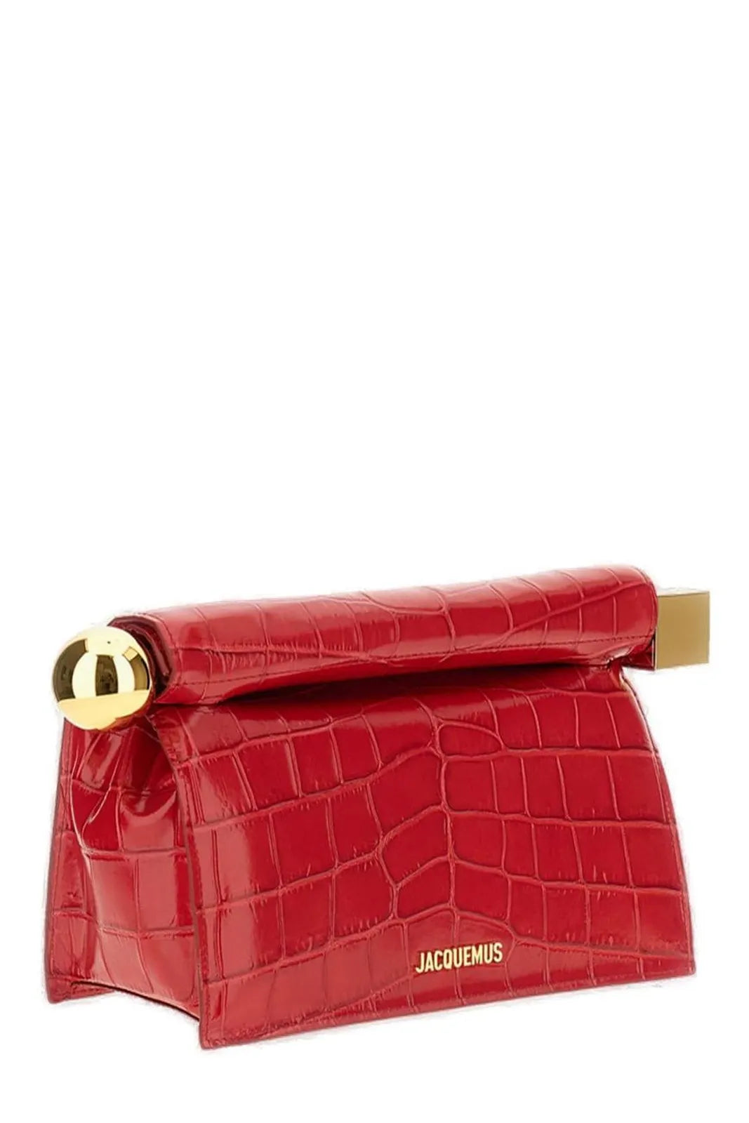 Clutch The red stamped round square pouch