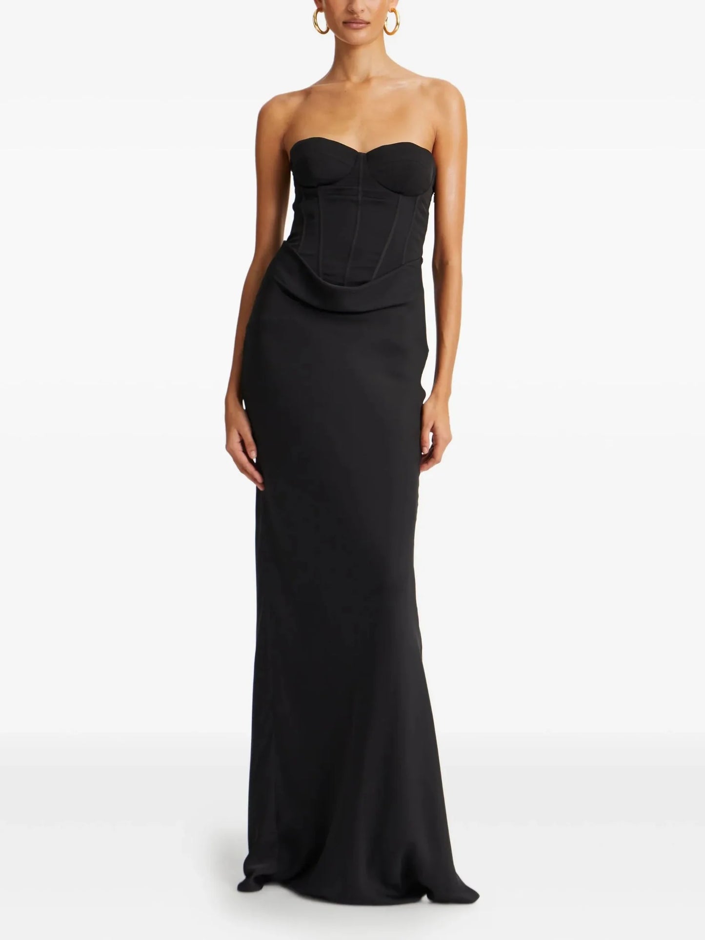 Satin Corset Maxi Dress