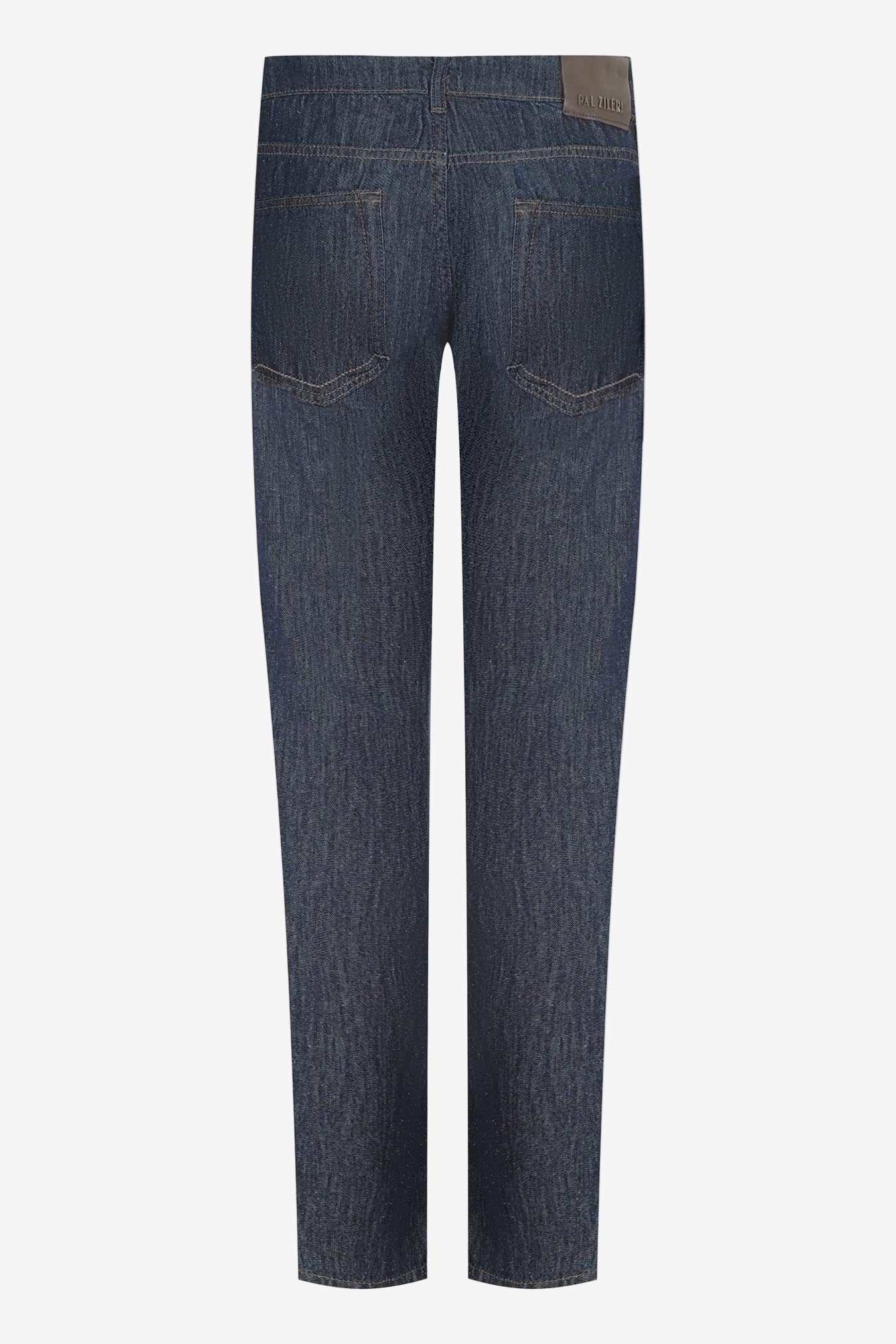 Pants  In Washed Denim Cotton And Silk