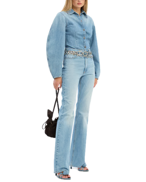 Denim Fitted Shirt Light Blue Denim