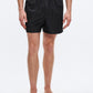 Men's black swim shorts with logo waistband