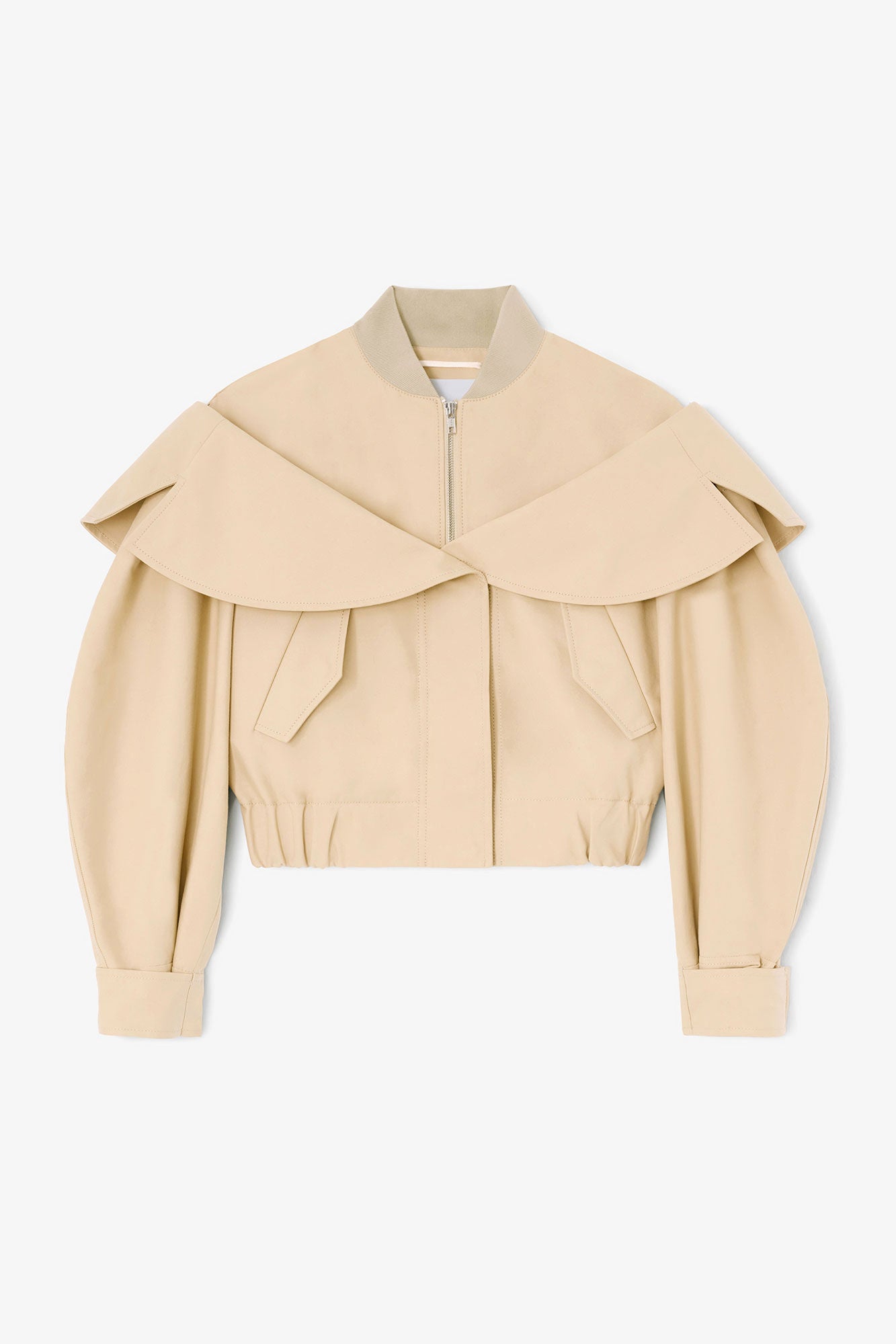 Bomber in Beige Cotton