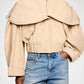 Bomber in Beige Cotton