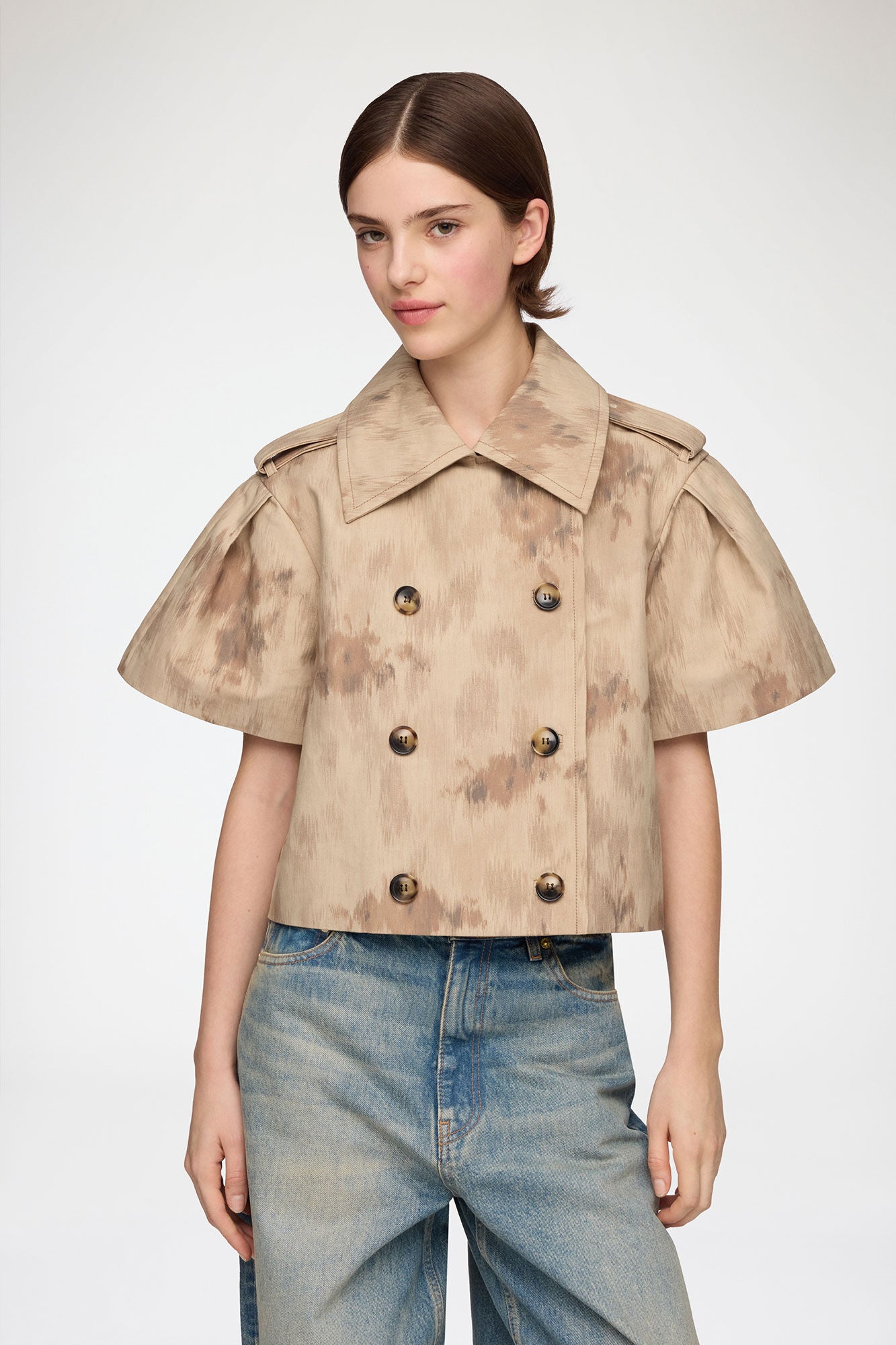 Jacket in Printed Cotton