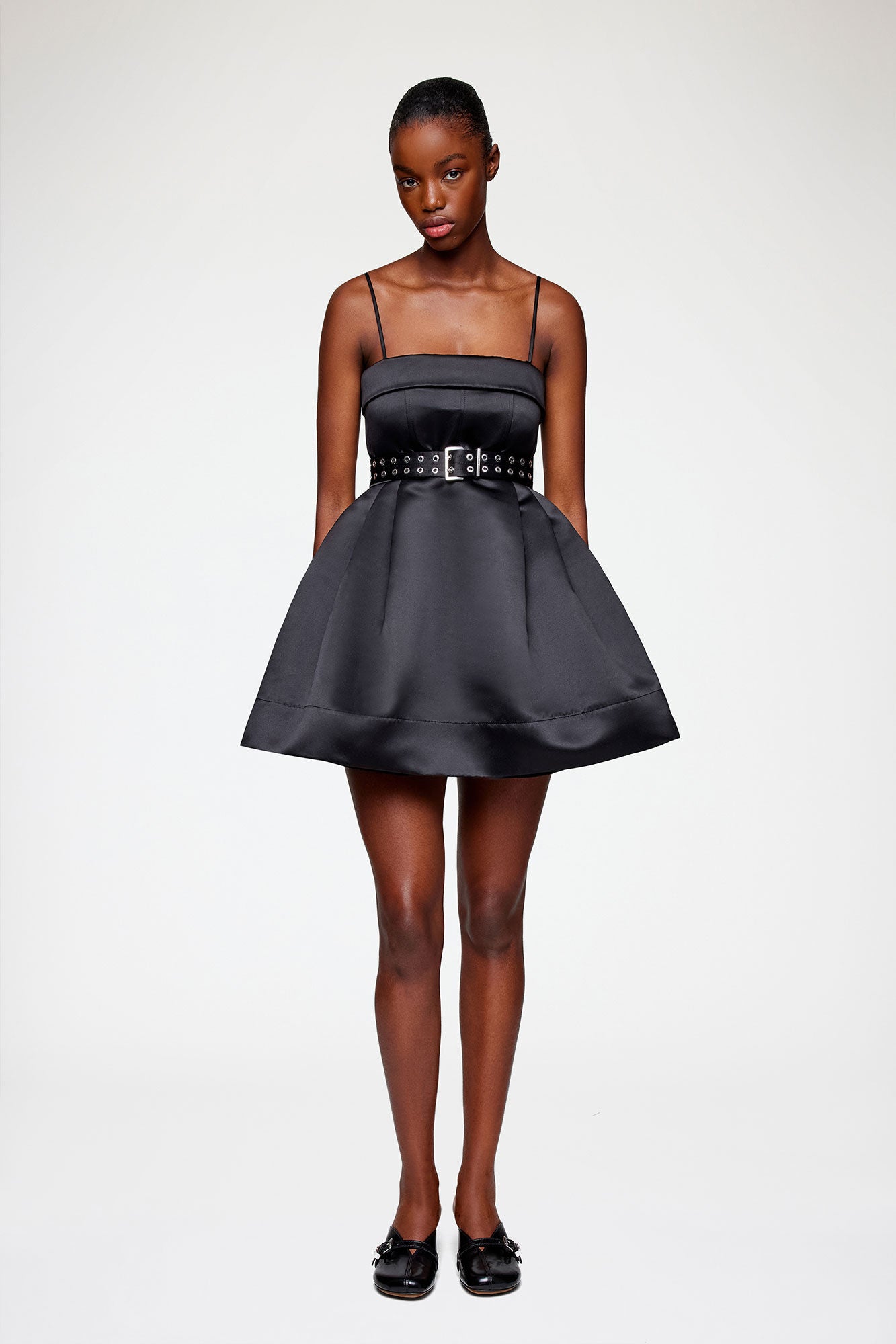 Duchesse Satin Bubble Mini Dress