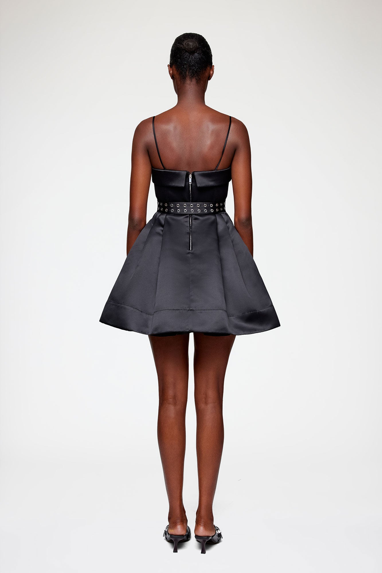 Duchesse Satin Bubble Mini Dress