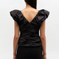 GANNI Ruched Zip Blouse