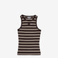 Soft Cotton Rib Tank Top Stripe