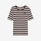Soft Cotton Rib Short Sleeve T-Shirt Stripe