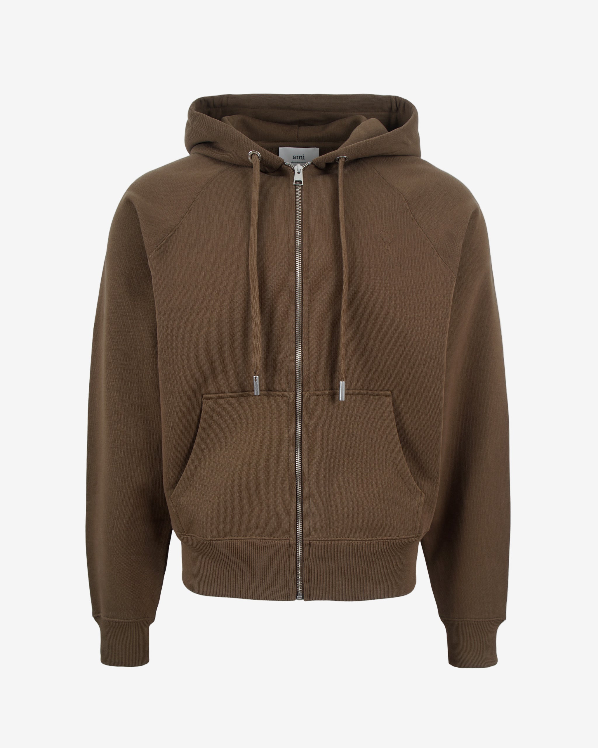 Brown hoodie on a light gray background
