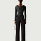 TWISTED CUT-OUT JERSEY BODYSUIT