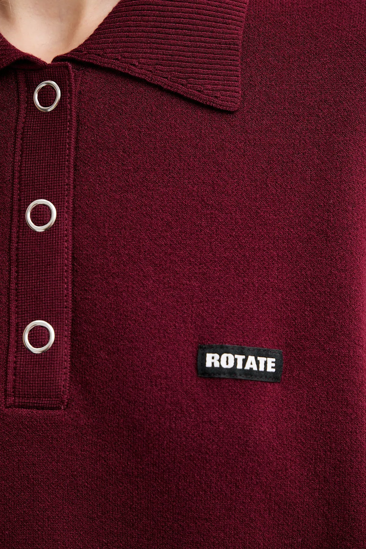 Slinky Knit Polo Burgundy