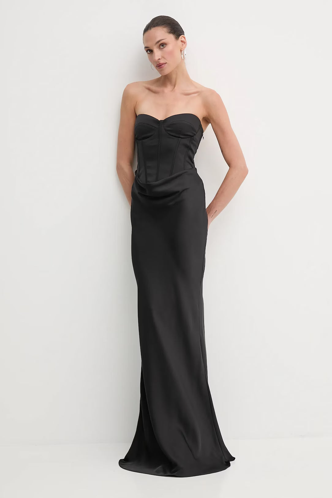 Satin Corset Maxi Dress