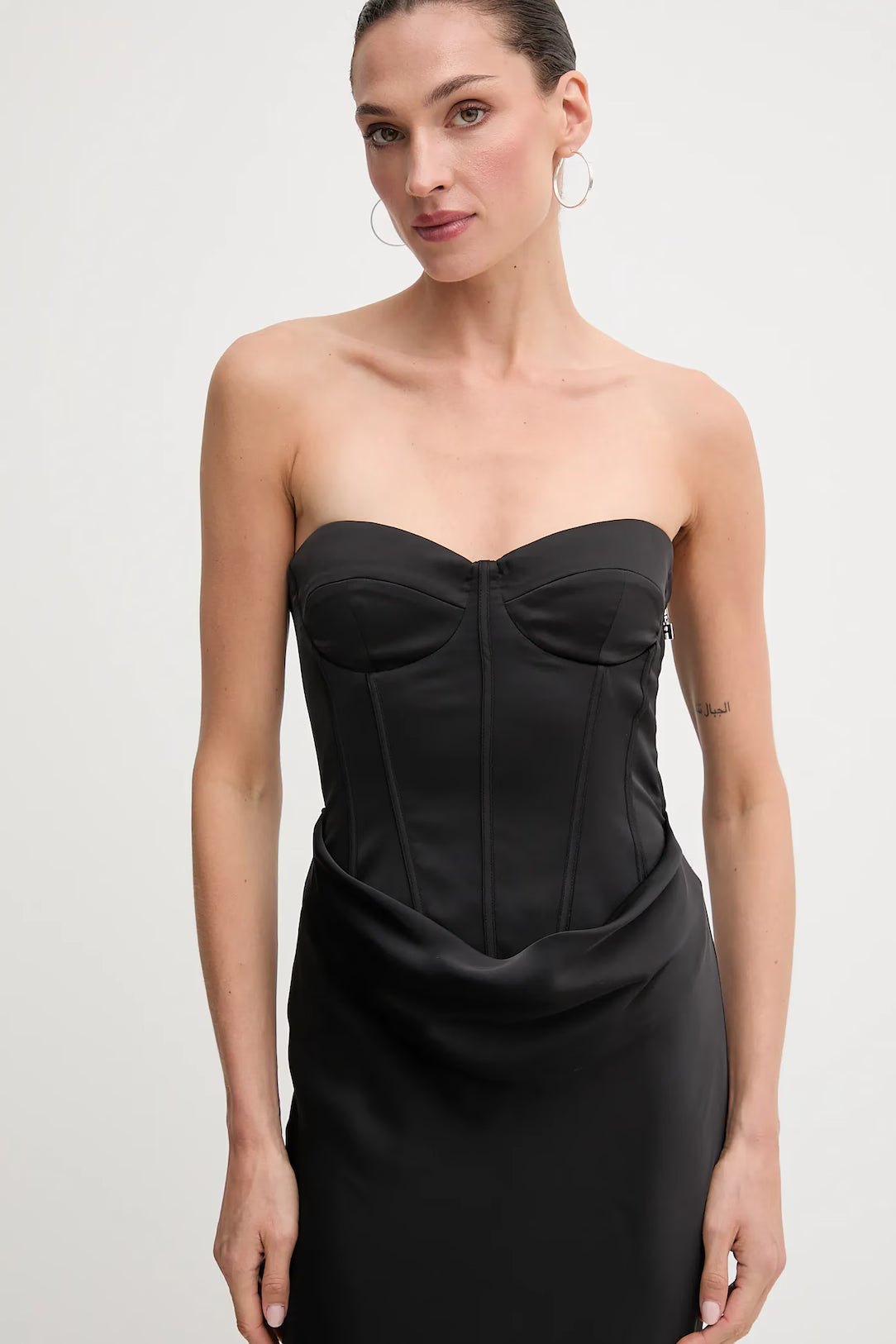 Satin Corset Maxi Dress